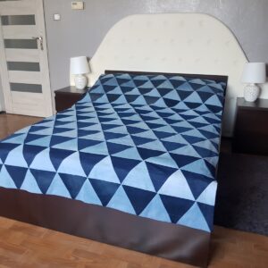 Dżinsowa narzuta na łóżko patchwork denim #1