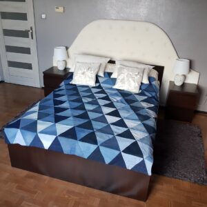 Dżinsowa narzuta na łóżko patchwork denim #2