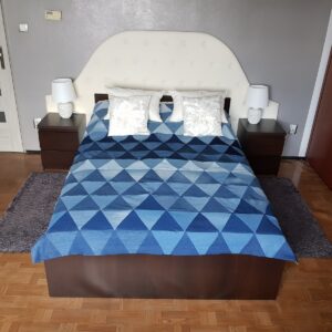 Dżinsowa narzuta na łóżko patchwork denim #6