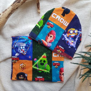 Czapka + komin zestaw dla dziecka brawl stars