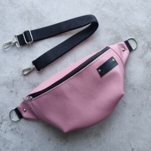 Nerka L matowy krokodyl pink