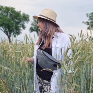 Nerka L gładka naturalna szara