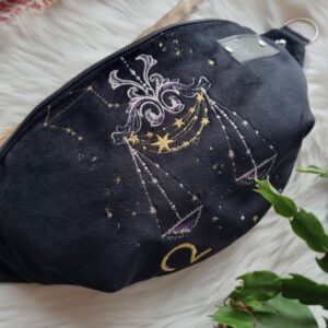 Nerka haftowana czarna ZODIAK Waga 23.09–22.10