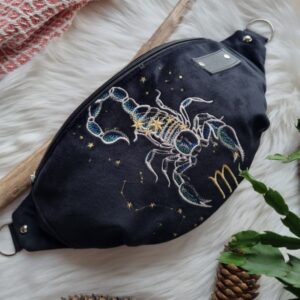 Nerka haftowana czarna ZODIAK Skorpion 23.10–21.11
