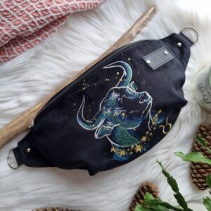 Nerka haftowana czarna ZODIAK Byk 20.04–20.05