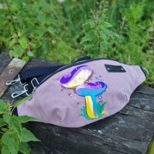 Nerka haftowana pink grzybki