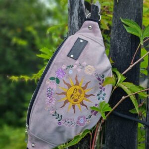 Nerka haftowana pink słońce