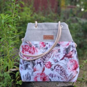Jagoda plecak torebka 2w1 piwonie
