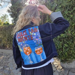 Kurtka Dolce far niente Blue malowana