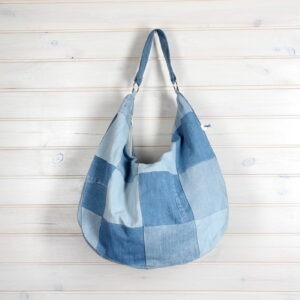 Torba Hobo denim jasna